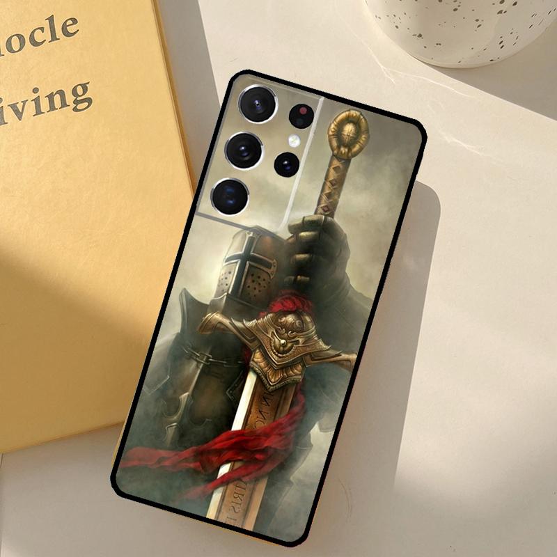 Knights Templar Phone Case For Samsung Galaxy S25 S20 S21 S22 S23 S24 Ultra S9 S10 Plus S24 FE Cover Shell