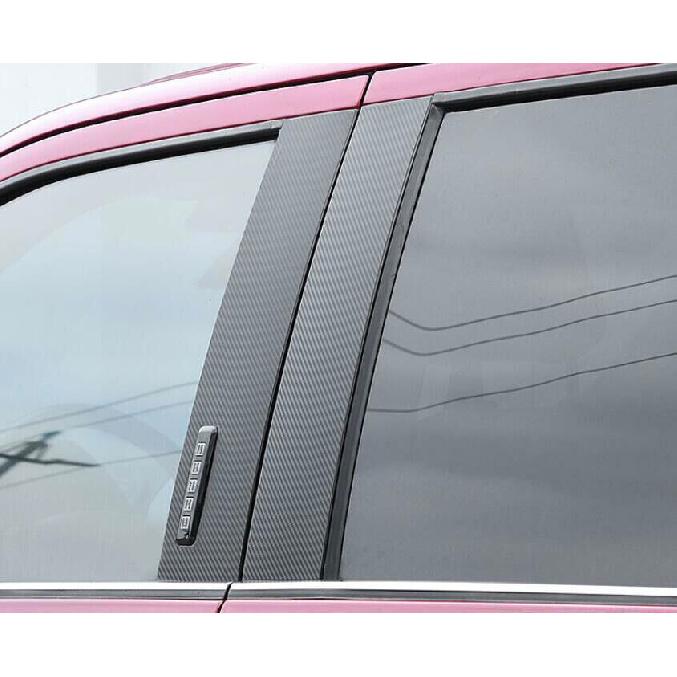2015-2020 For Ford F150 F-150 Carbon Fiber Car Exterior Window Pillar Cover Trim