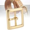 Brass Belt Buckle Single Pin End Bar Heel Gold Leather Craft Bag Hardware Accessories 40x56mm