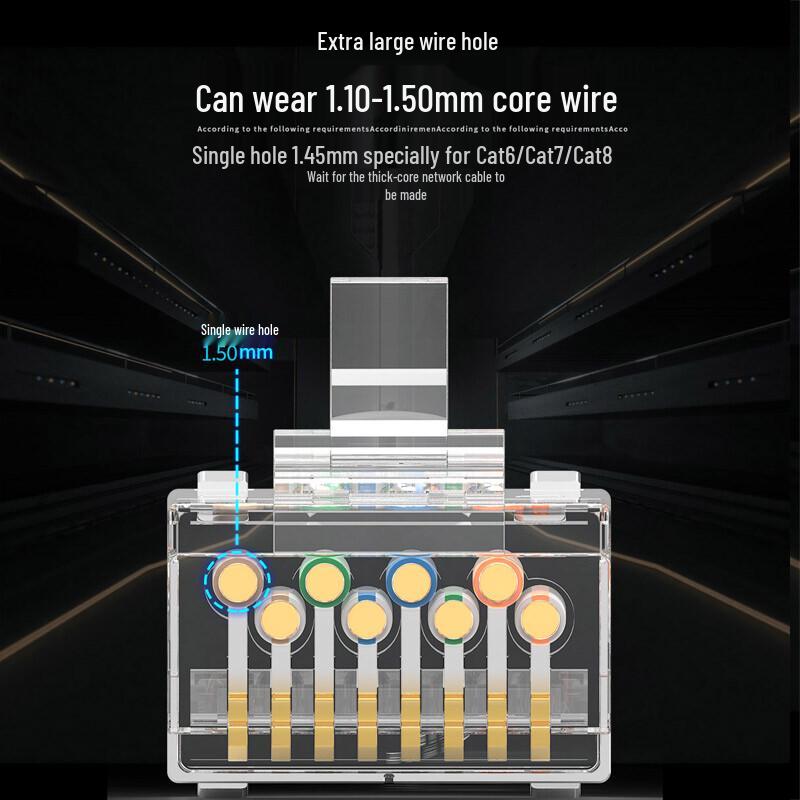 AUCAS High-Performance Shielded RJ45 Network Plugs