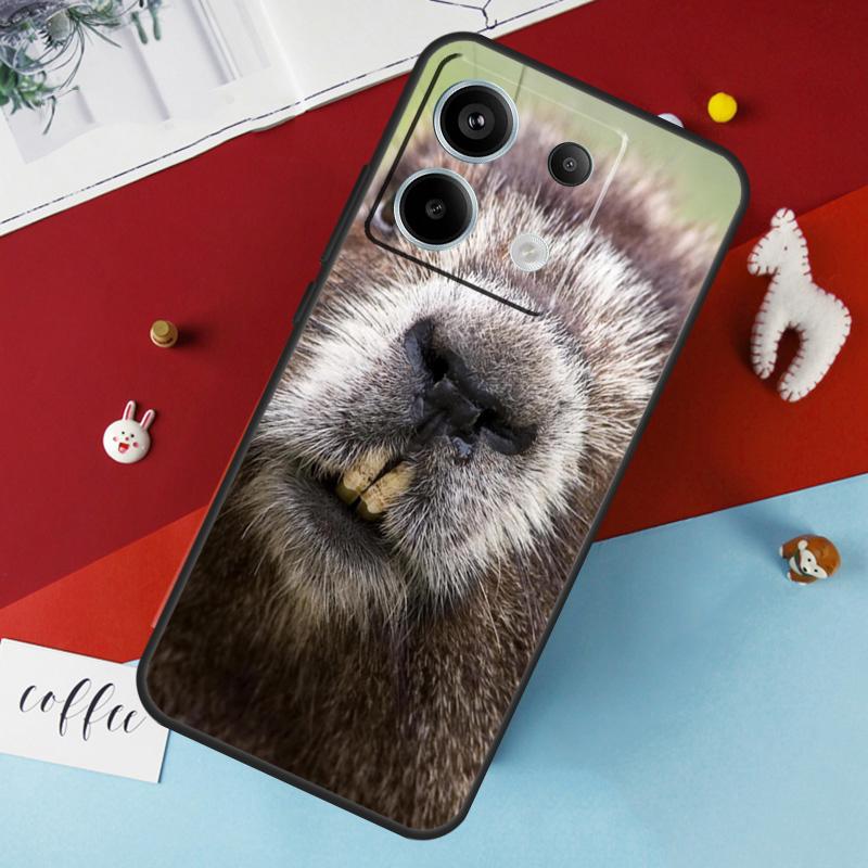 Animal Beaver Case For Xiaomi Redmi Note 14 12 11 10 13 Pro 15 Pro Plus Redmi 15 14C 10C 12C 13C 15C Cover