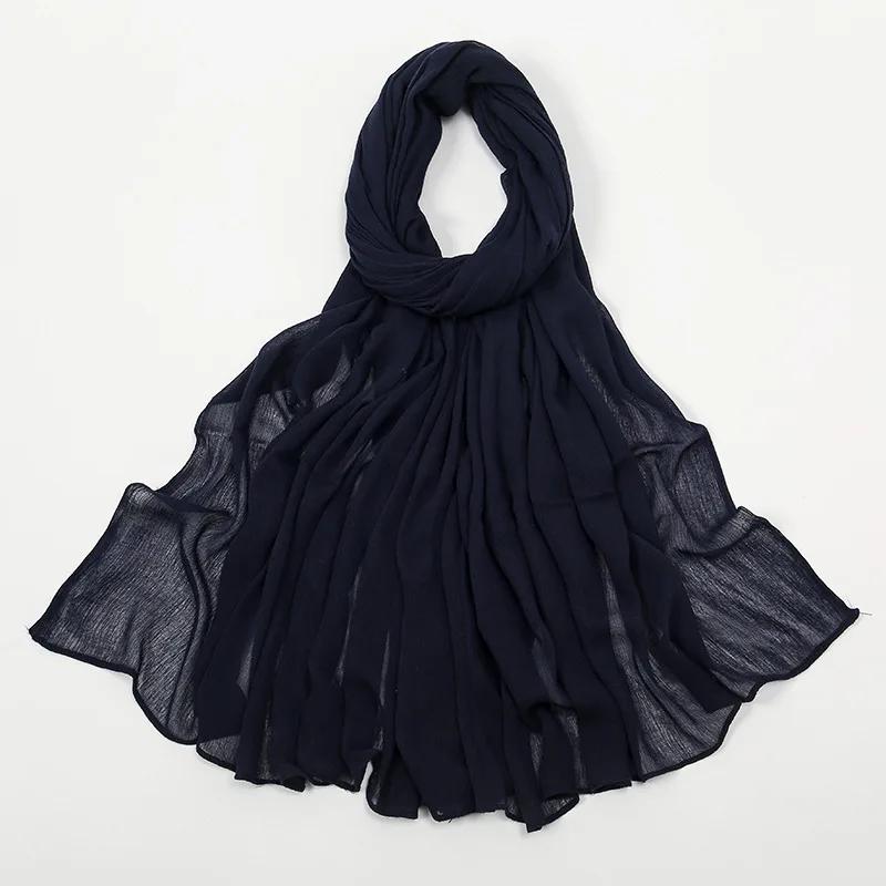 2024 Soft Rayon Cotton Muslim Hijabs for Women Scarf Plain Shawls Femme Musulman Viscose Rayon Headscarf Islamic Turban Headband