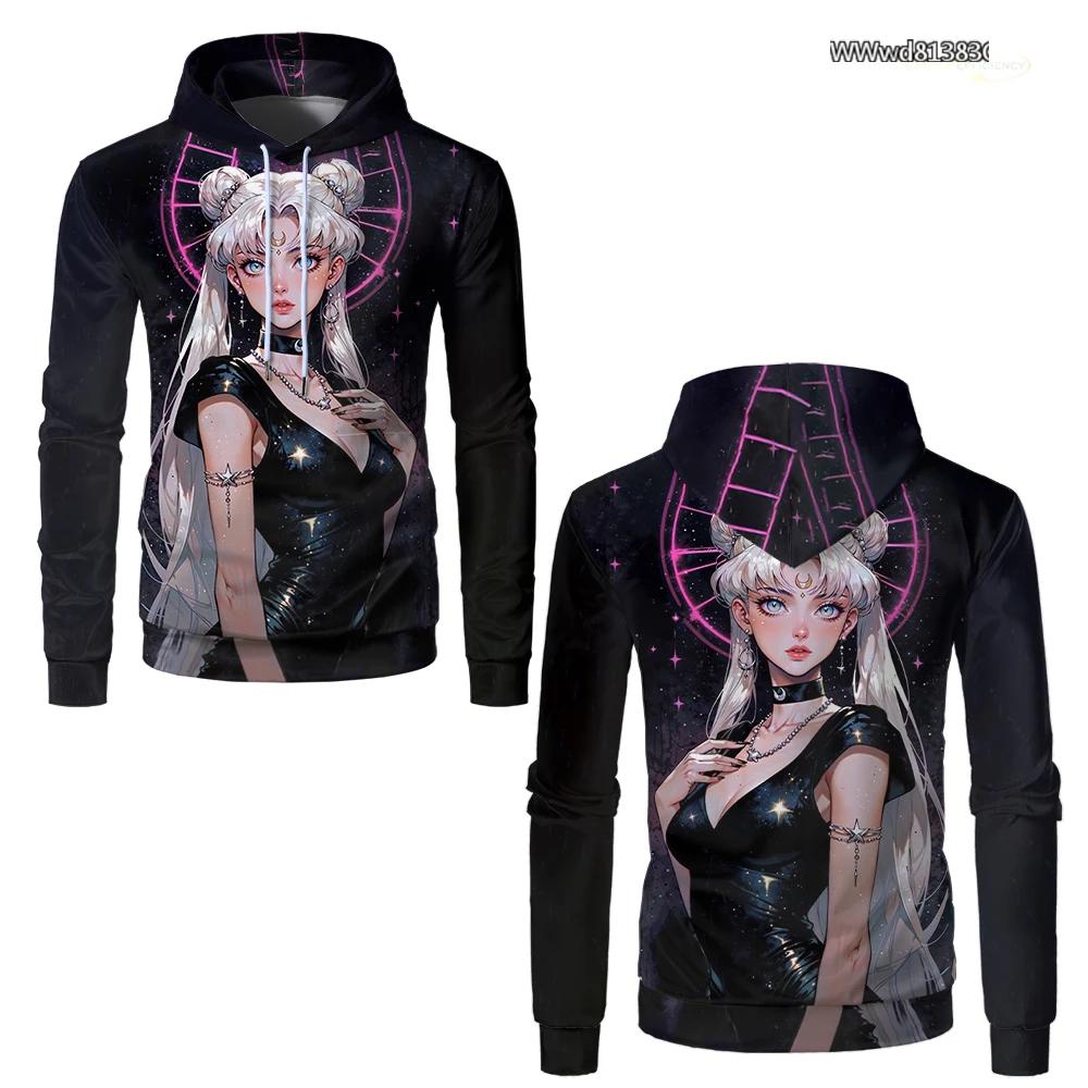 

Sailor Moon Аниме 3D Печатный Мужской Толстовка Мода Повседневный Смешные Девушки Толстовки Большие Уличные Женские Толстовки Одежда Топы 6XL