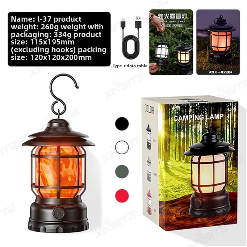 Led Camping Tent Light  Rechargeable Portable Handheld Lantern Outdoor Use