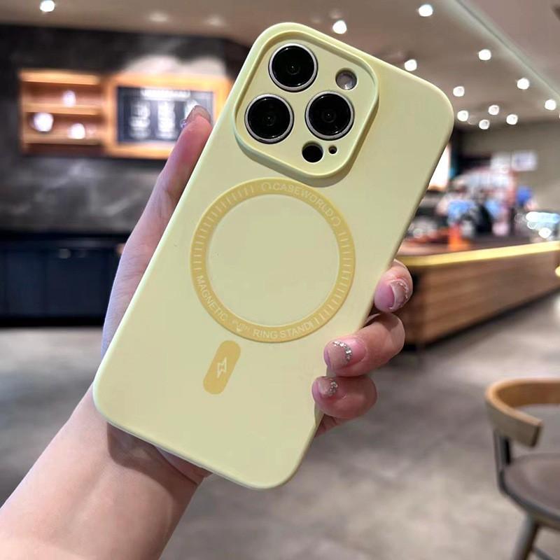 Liquid Silicone Phone Case With Magnetic Snap IPhone 16 Pro Max 17 Shockproof Soft Cover