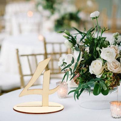 10 Adet 1-10/11-20 Ahşap Masa Numaraları Seti Tabanlı Doğum Günü Düğün Partisi