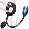 Vibrierender Penisring mit Prostata-Massagegerät Analvibrator, Klitorisstimulator, Duale Motoren 10 Vibrationen Fernbedienung Sexspielzeug für Erwachsene