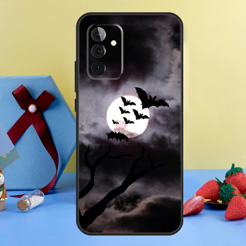 Gothic Horror Bats Full Moon Case For Samsung Galaxy A36 A56 A26 A16 A06 A13 A33 A53 A15 A35 A55 A34 A54 A12 A32 A52 A17
