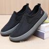 Spring and Autumn New Men's Cloth Shoes Casual and Breathable Dad Shoes Soft Sole Lightweight and Comfortable Middle and Old Stepping Shoes