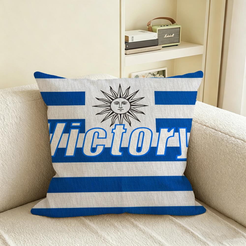 A-All Countries Unite For Victory Cushion Cover Natural Linen Pillowcase Set, All-In-One Decor For Sofa, Bedroom & Chair