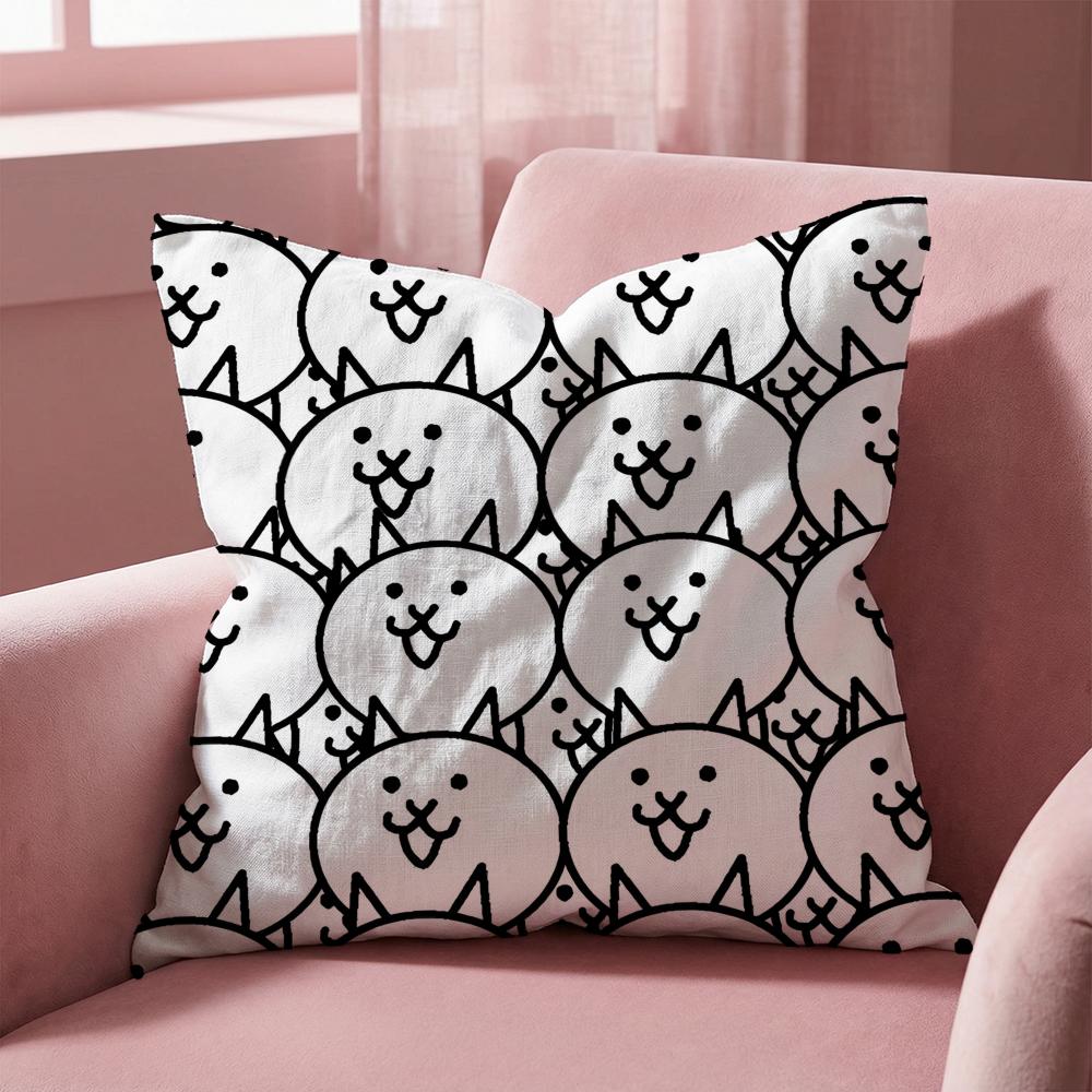 The B-Battle Cats Cushion Cover Multi-Scene Pillow Cover for Home & Car - Reversible, Soft & Durable for Daily Use