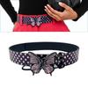 Stylish Dotted Print Butterfly Clasp Waistband For Women Pants Skirt And Casual Outfit Fashion Belt Waist Decoration