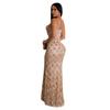 Evening Gown Fashion Party Gowns Women's Solid Sequins Sexy Halter Long Dress