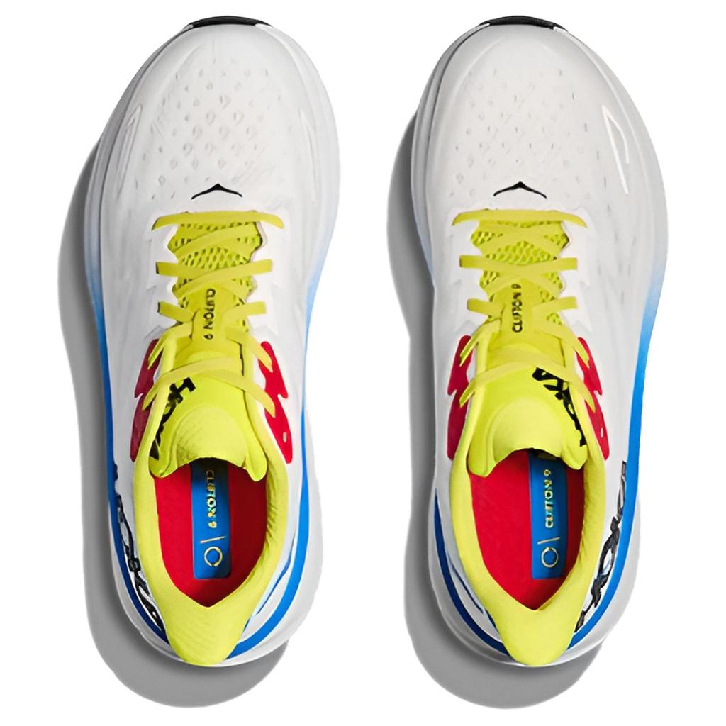 HOKA Clifton 9 Blanc De Blanc Virtual Blue Men Sneakers White 1127895-BVR