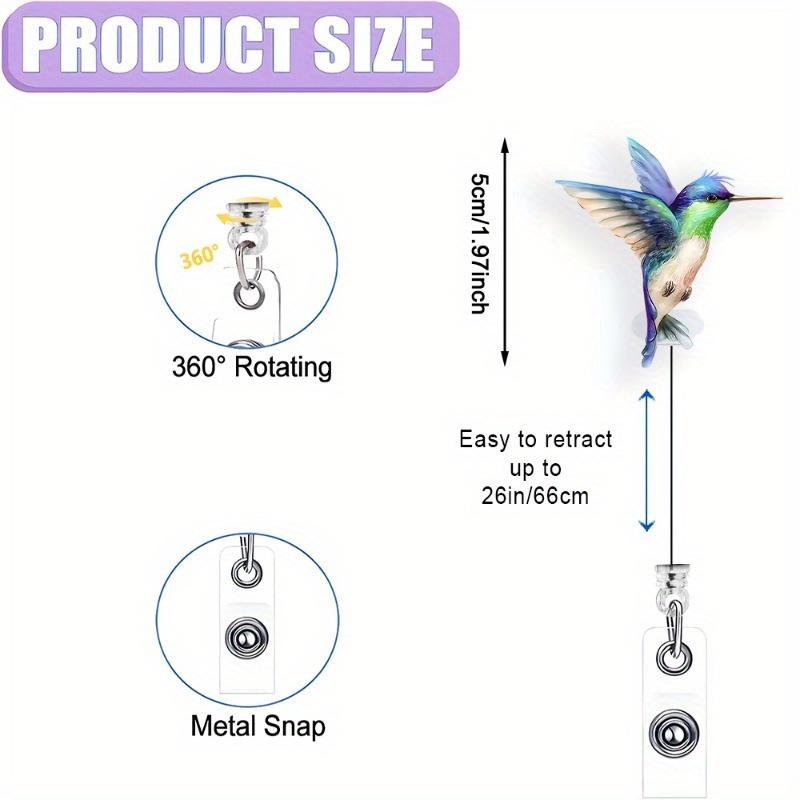 Exquisite Hummingbird Badge Holder for Medical, Education, and Office Professionals.