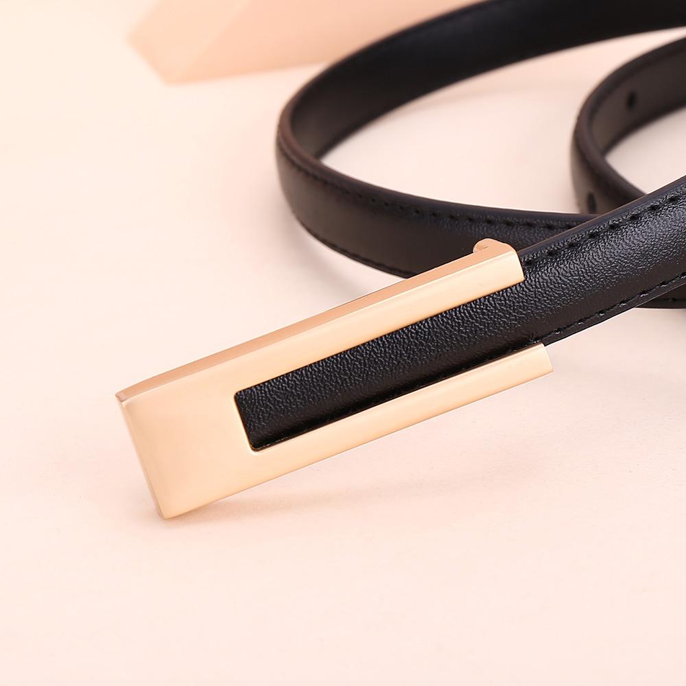 Women's Versatile Fashion Cowhide Belt - High-End Decorative Business Jeans Accessory