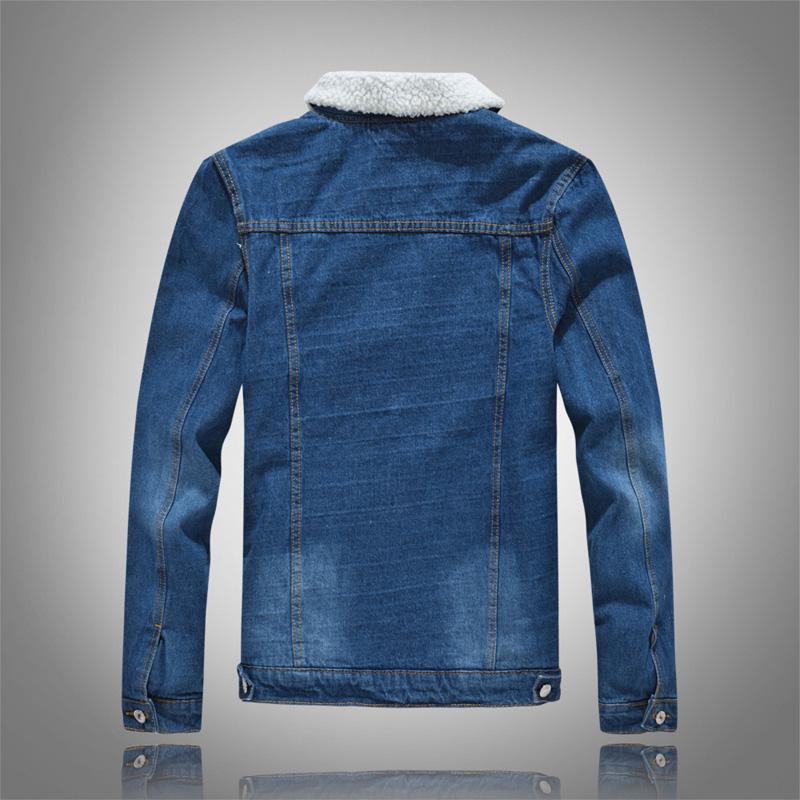 3 kleuren plus size spijkerjasje dikke lamsfleece jas heren plus fluwelen spijkerjasje