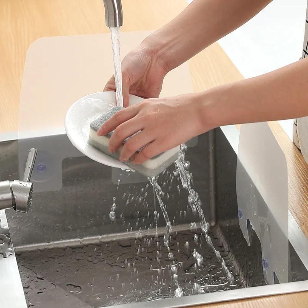 Resin Kitchen Anti-splash Baffle Creativity Translucent Kitchen Tools Sink Oil Baffle with Suction Cup Anti-Splash Screen