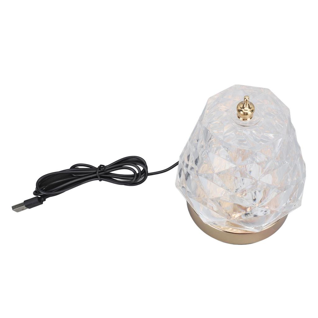 Crystal Table Lamp 16 RGB Color Changing Night Light Romantic LED Water Wave Projection Lamp for