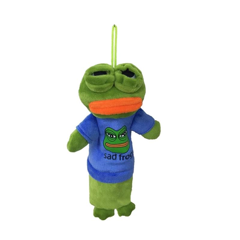 Плюшевый пенал-подвеска Пепе Лягушонок Мягкая набивная кукла Детские подарки