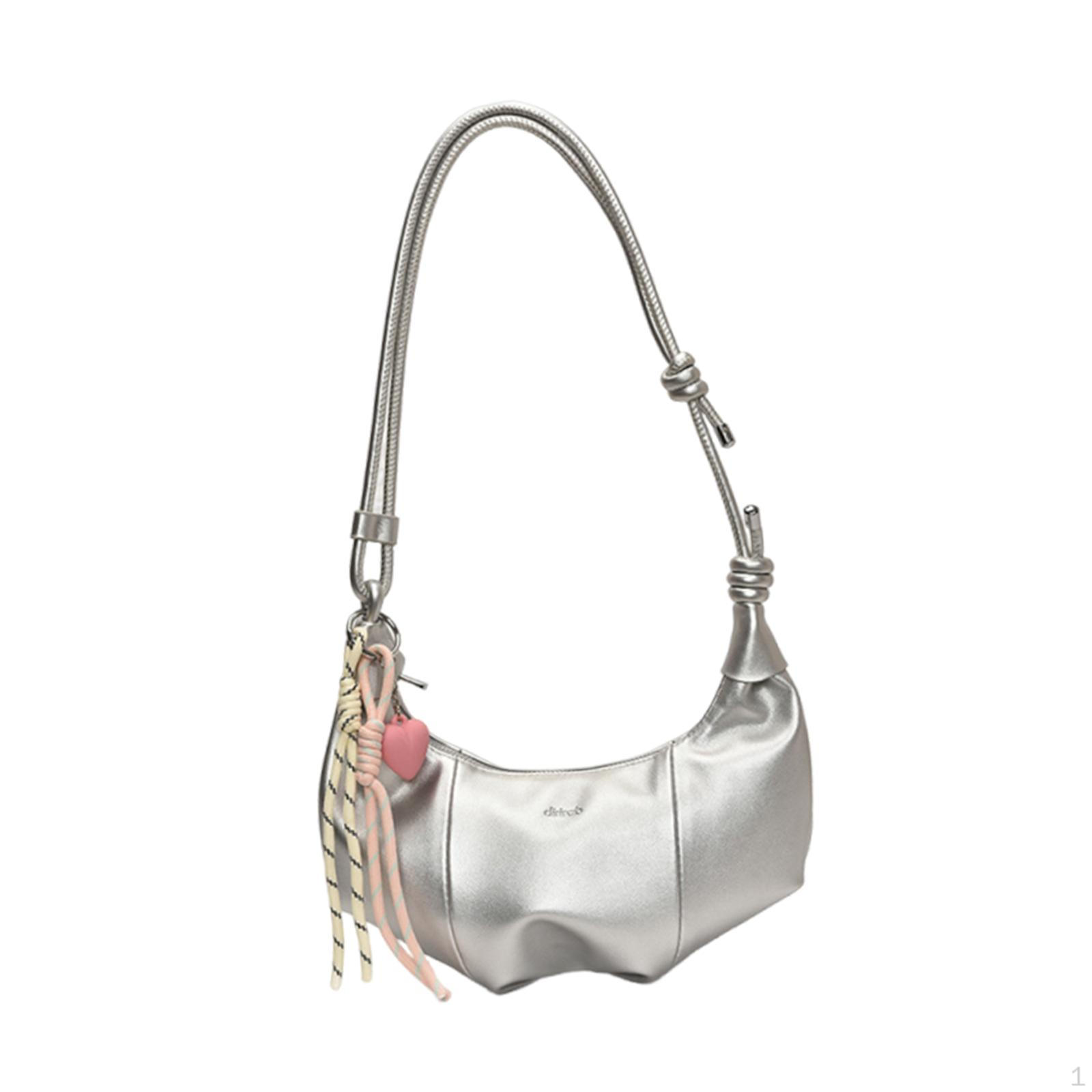 

Women Crossbody Bag for Shopping Work Vacation серебряный