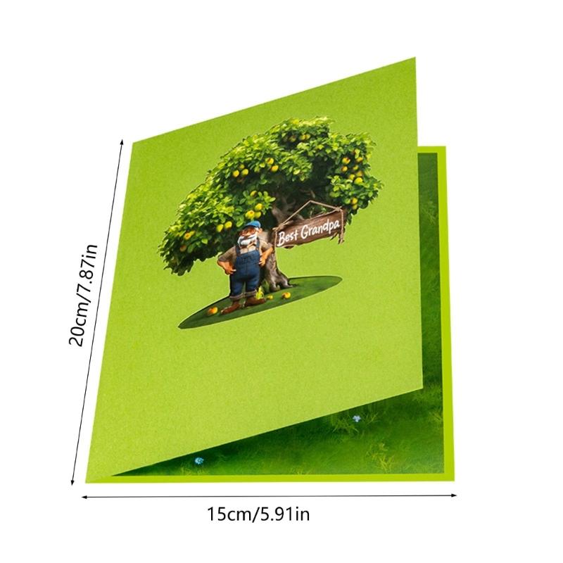 Elegant Birthdays Weddings Greeting Card Elegant 3D Fruit Tree Handmade Greeting Card to Delivery Appreciation