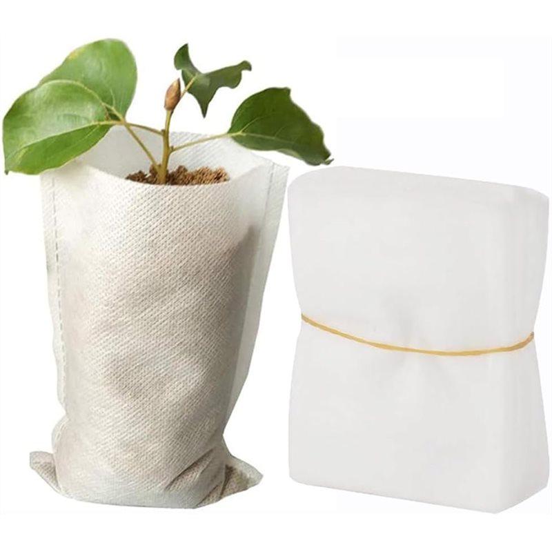 A84E-Пакеты для рассады 100 шт., Биоразлагаемые пакеты для выращивания растений для саженцев овощей, цветов, фруктов, стартовые пакеты для саженцев деревьев