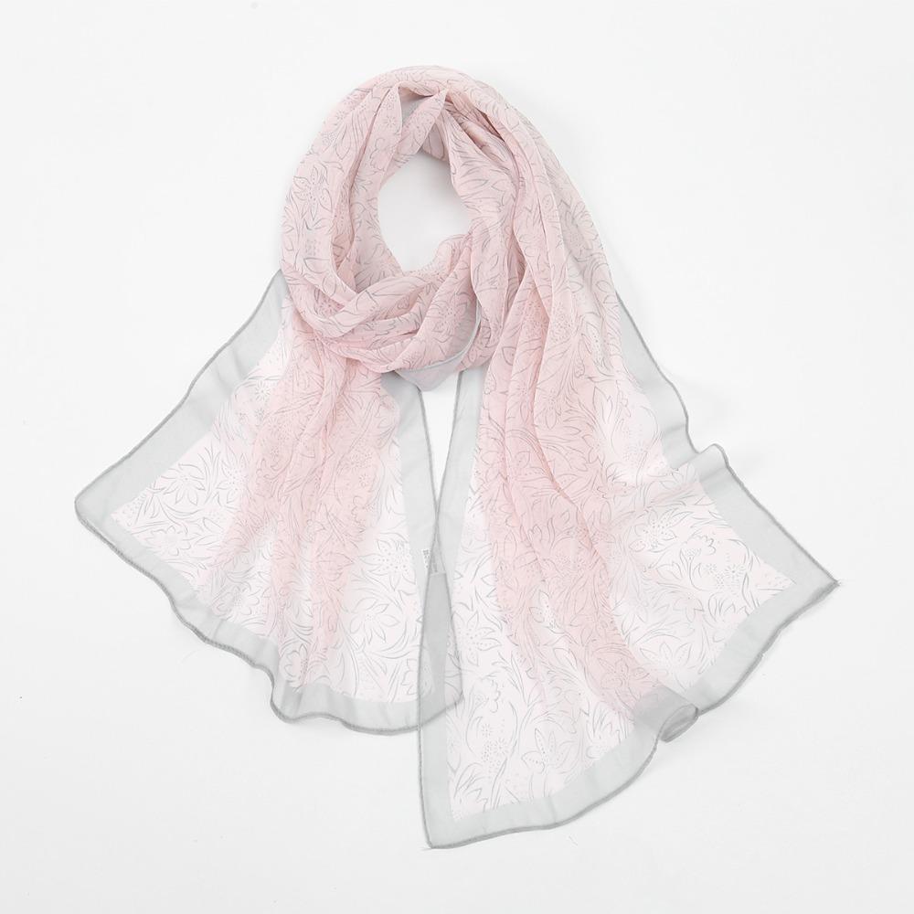 Elegant Design Chiffon Scarf Print Pattern Sun Protection Scarf New Shawl Wrap  Women Wear