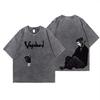 Anime Vagabond Tshirts Unisex Vintage Washed T Shirt Harajuku Oversize Cotton Tee Cotton Fashion Streetwear Unisex Top