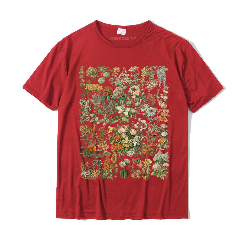 

Vintage Inspired Flower Botanical Chart Second Edition TShirt Fashion Printed Tops Tees Cotton Tshirts for Unisex Street S