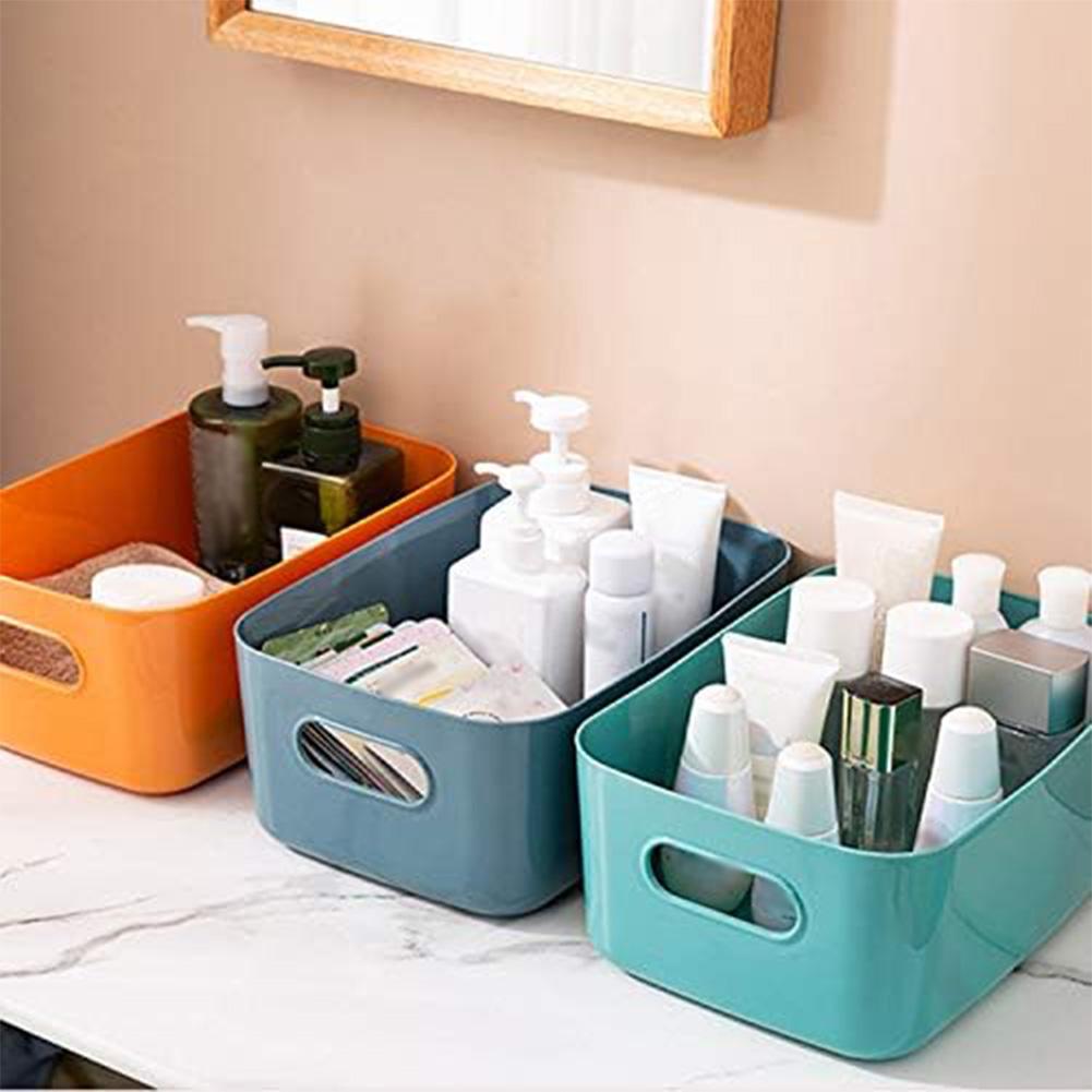 Set of 7 Plastic Storage Bins 2 1L Capacity Each for Organizing Kitchen Bathroom Classroom and Cupboard Storage Areas