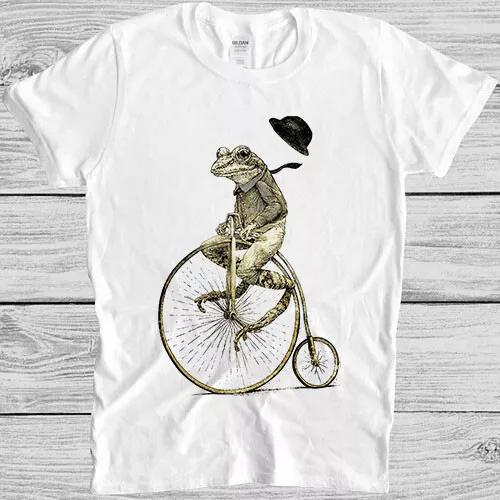 

Cycling Frog The Penny Fart Funny Meme Retro Vintage Gift Funny Tee T Shirt 7080 S