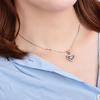 S925 Sterling Silber Herzförmigen Anhänger Stil Frische Schlüsselbein Kette Halskette Silber Schmuck