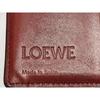 Used LOEWE Anagram Leather Bifold Wallet with Strap In Brown