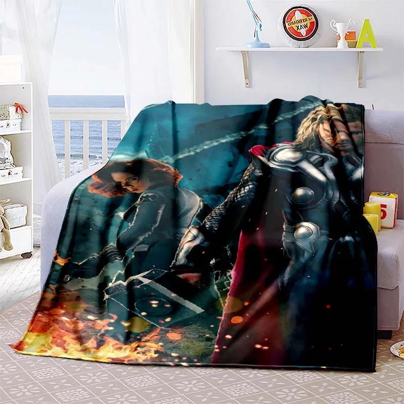 Cartoon Nordic Mythology Thor Series Blanket Living Room Bedroom Sofa Cover Blanket Soft and Comfortable Children's Nap Blanket