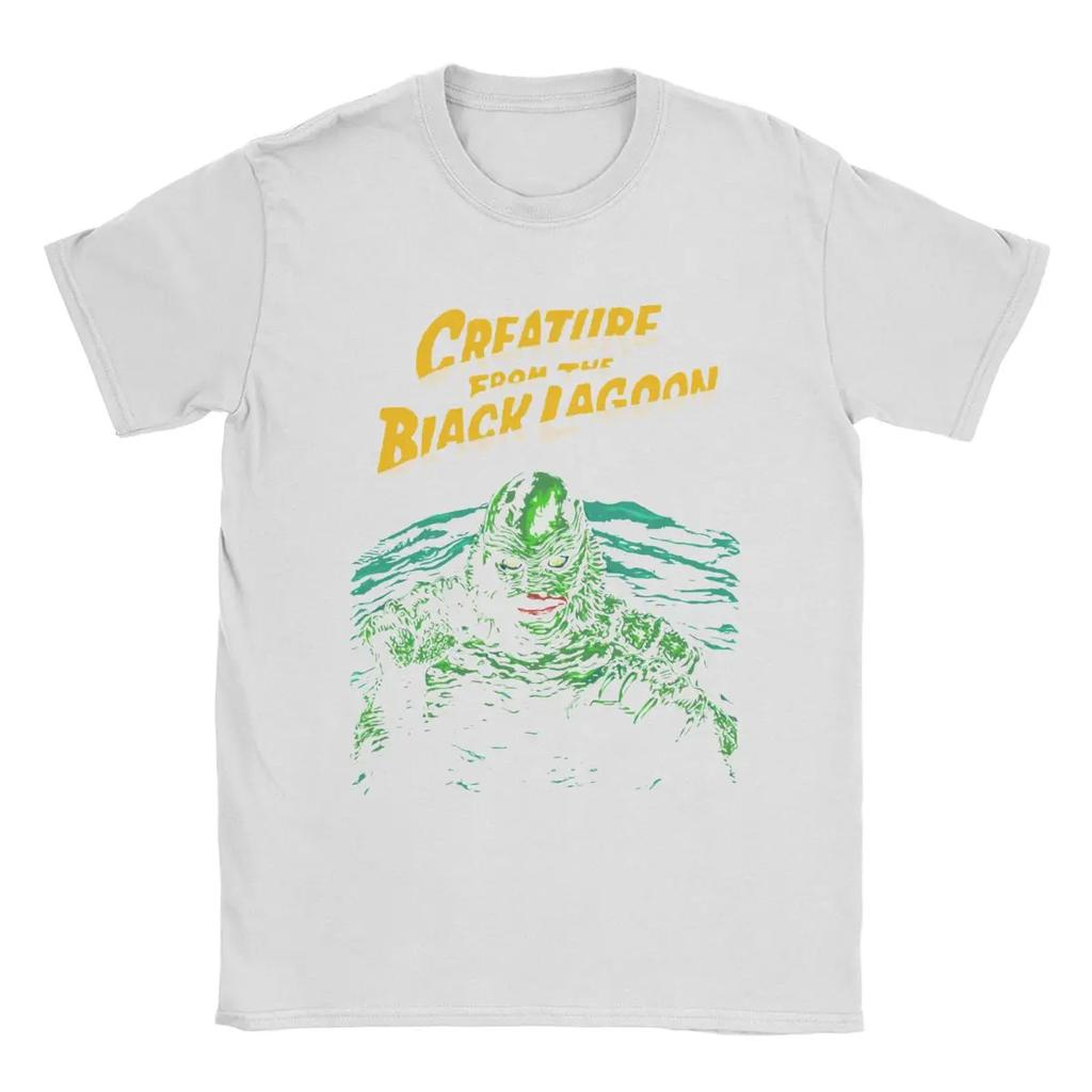 Men T-Shirts Creature From The Black Lagoon Creative Pure Cotton Tees Short Sleeve T Shirt Crewneck Tops New Arrival
