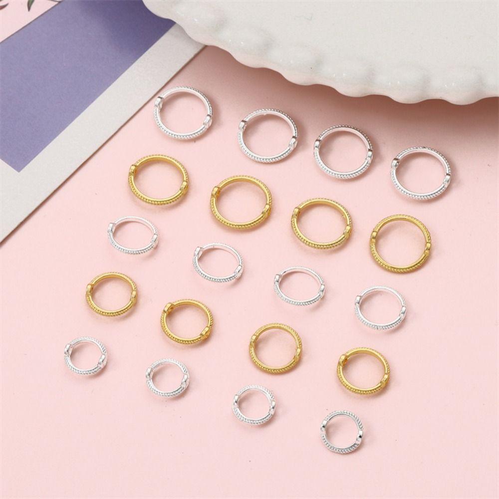 Alloy Color Bead Ring Connector 6-10mm Bead Circle Fashion Beads Frame Ring