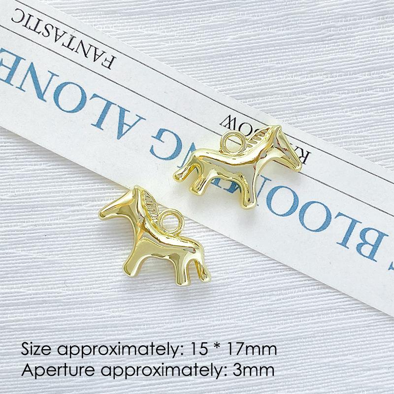 1Pcs Cute Simple Horse Animal Pendant Charms For Handmade Jewelry Making Necklace Earrings Bracelet Diy Accessories Supplies