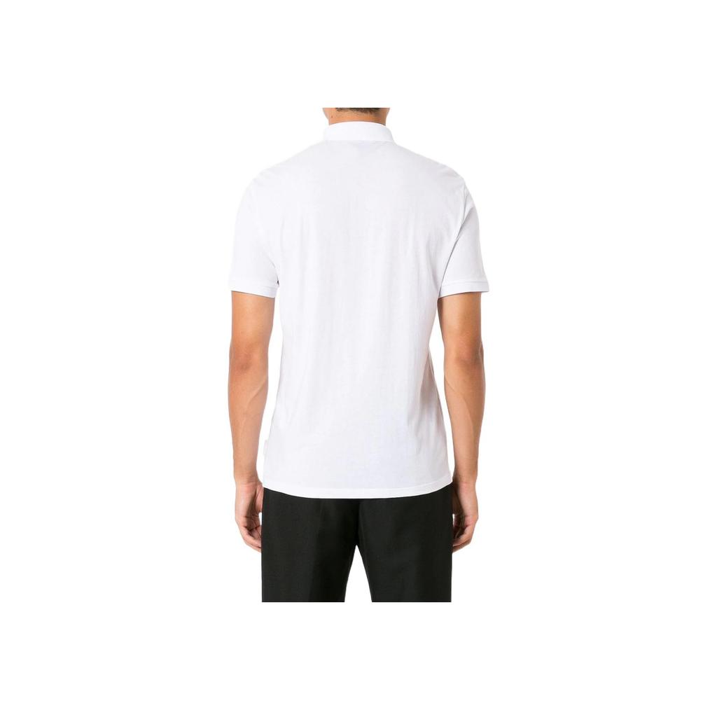Armani Exchange SS22 Letter Print Straight Fit Short Sleeve Polo Shirt Men tops White 8NZF80-Z8H4Z-1100