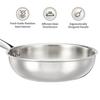 Stainless Steel Triply Frying Pan (Small Size/ 22Cm) | Induction and Gas Stove Compatible | Three-Layer Durable Construction