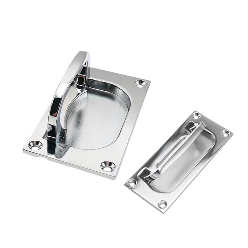 Multipurpose Spring Loaded Concealed Handle Silver Finish Convenient for Home Lift Door and Toolboxes Daily Use