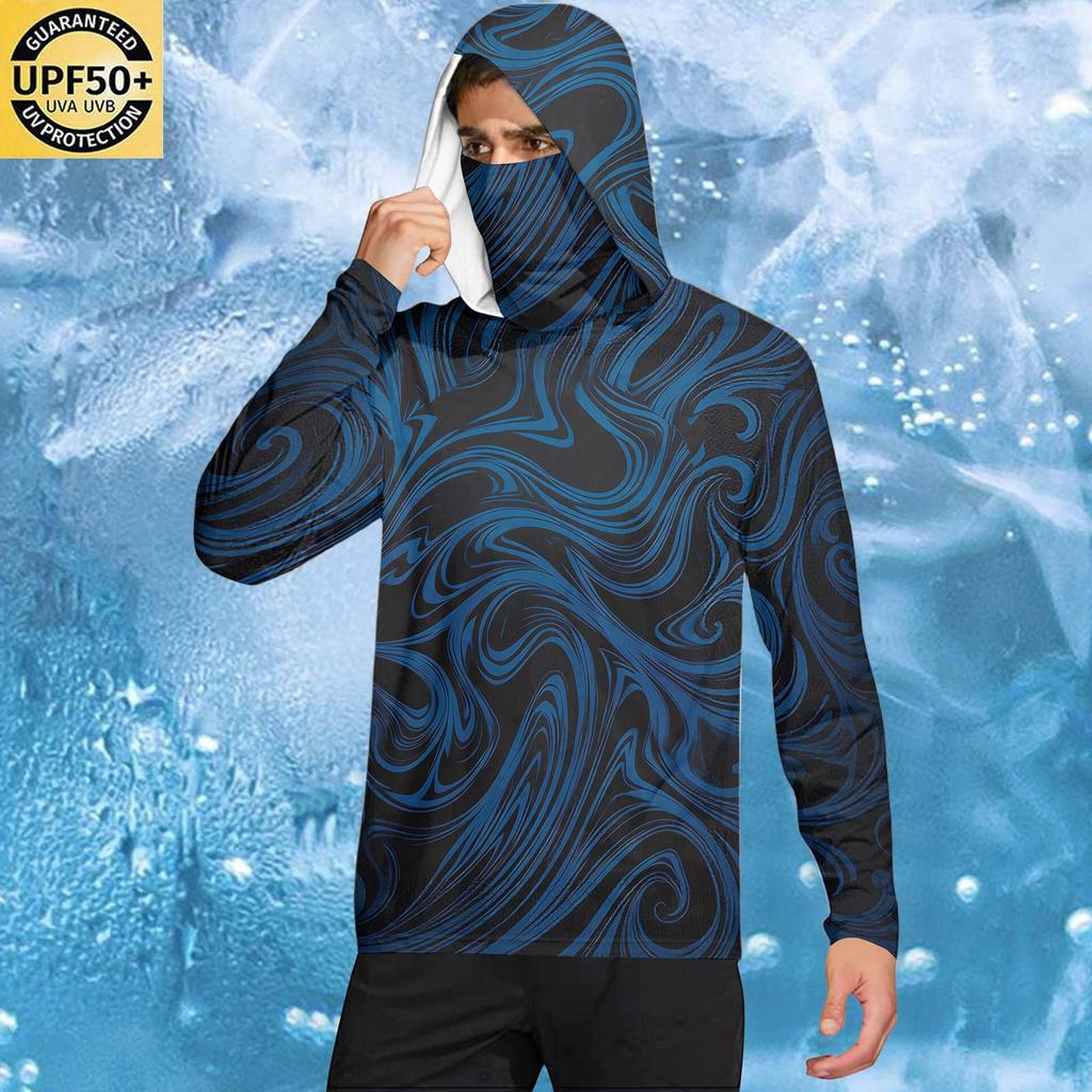 Men's Casual Hooded Long Sleeve Sunscreen Top