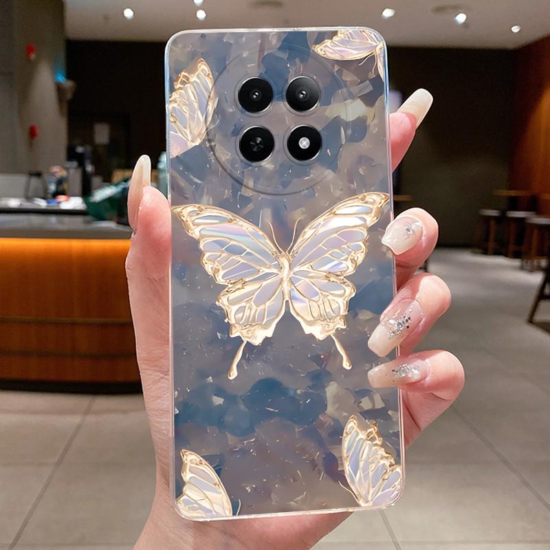Phone Case For Realme 12 5G 12X 5G 13 5G C65 Protective Cases Realme Narzo N65 70X Capa Flower Butterfly Soft Silicone TPU Cover