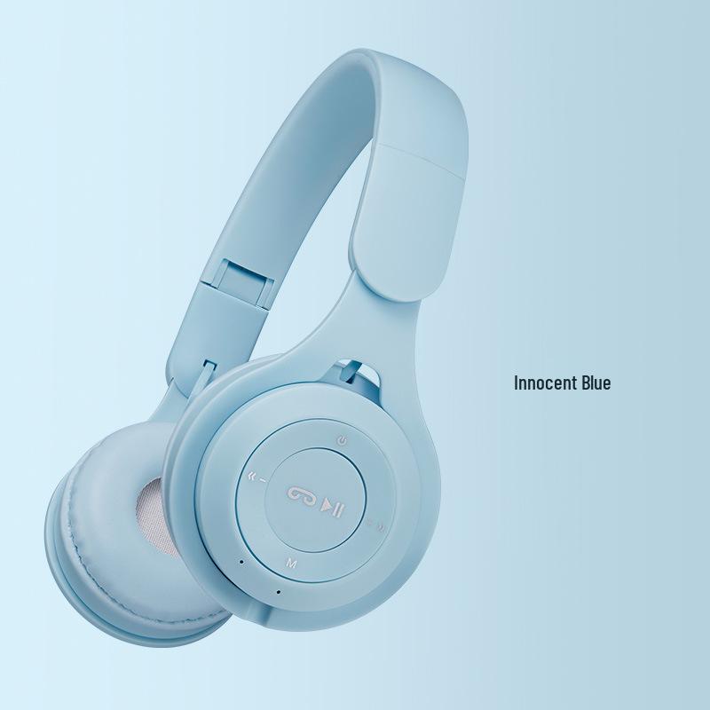 

M6 Dual-Ear Foldable Bluetooth Gaming Headphones - Macaron Over-Ear Stereo Headset синий