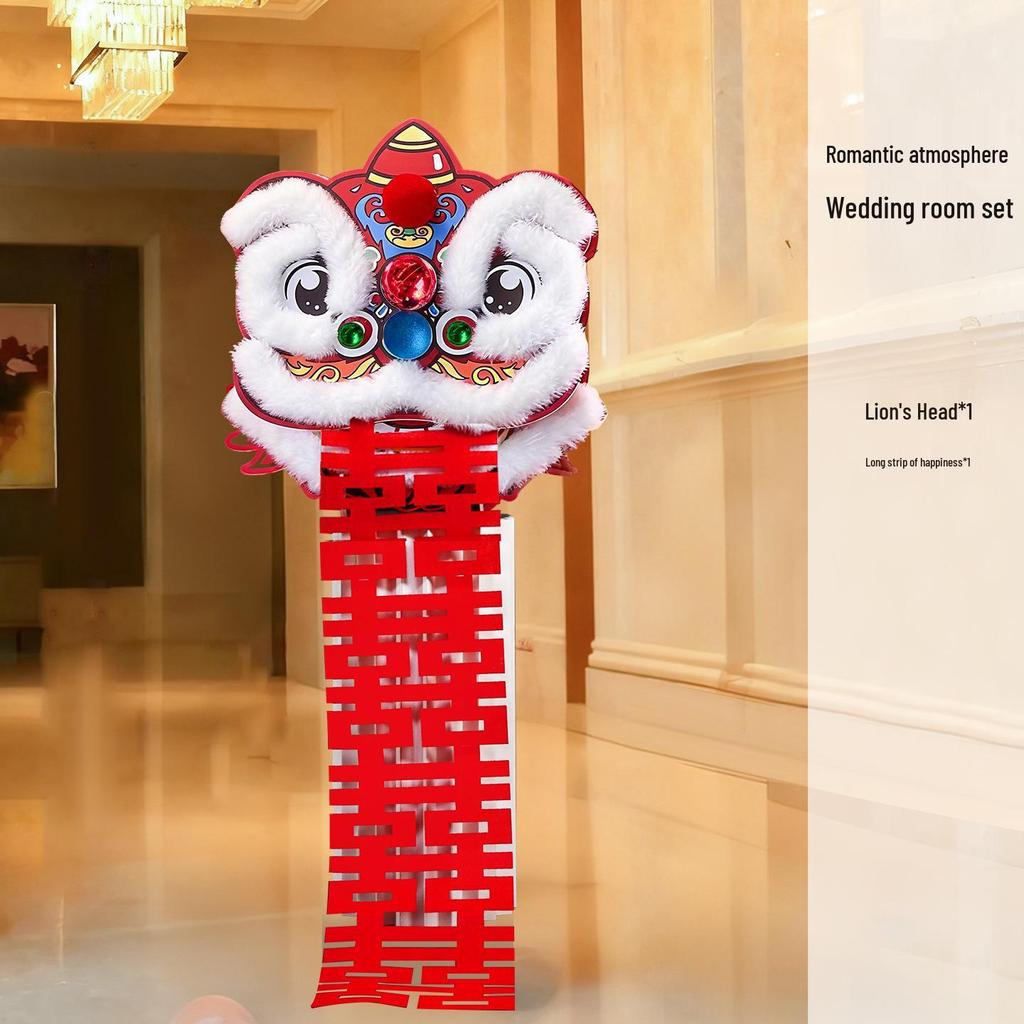 Wedding Decoration Set: Bride’s Bedroom, Living Room & Photography Props with Origami Lion Ornaments