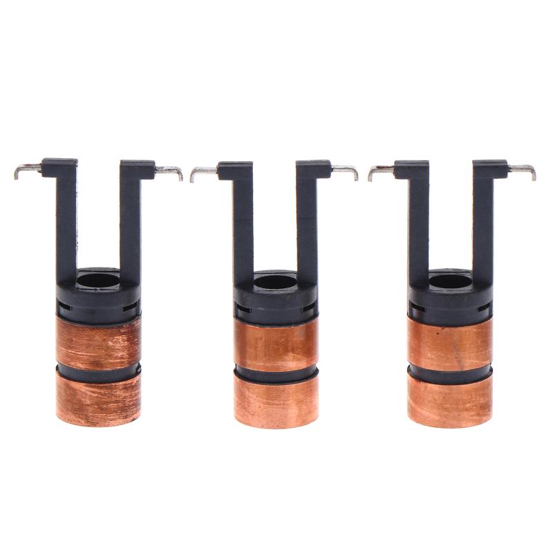 Copper Slip Ring Motor Commutator,2-Segment Electric Motor Collector Ring with Plastic Holder for Power Tools