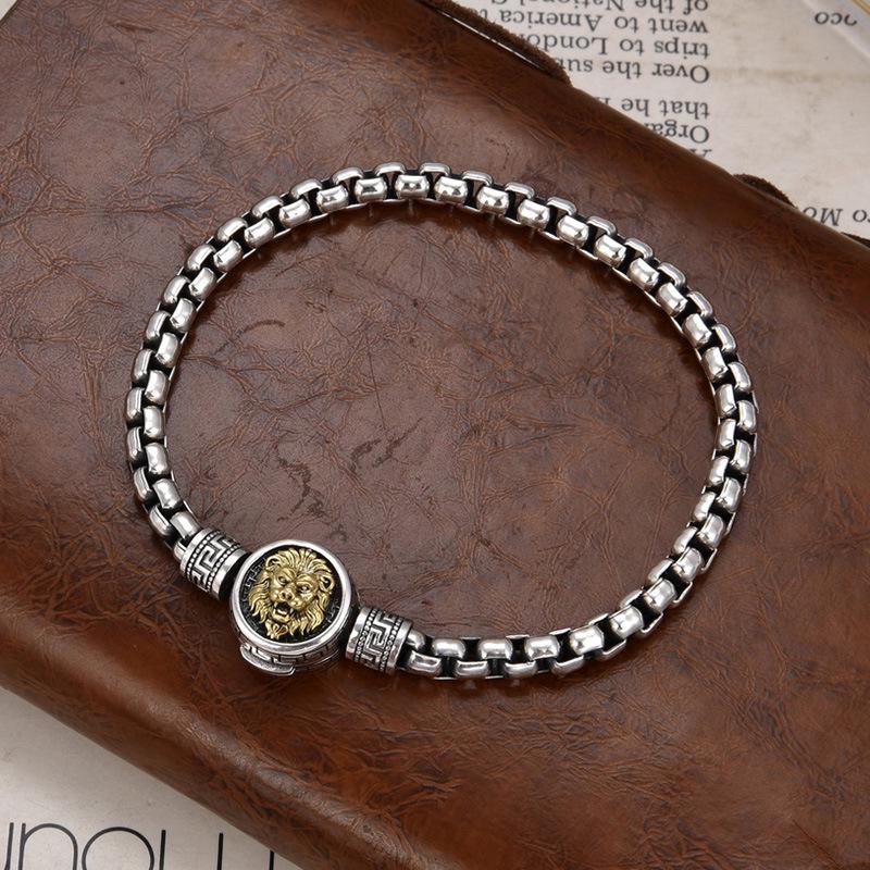 Xiangxu Retro Hip Hop Lion Bracelet - Men's Stylish Couple Accessory
