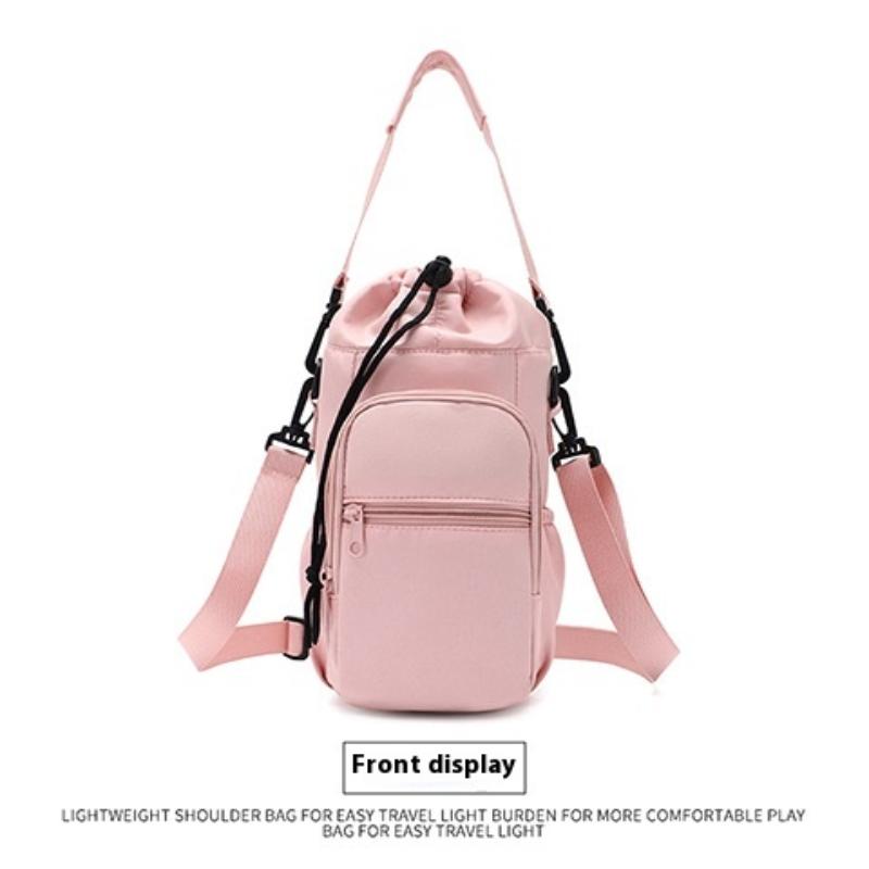 Water Bottle Holder With Strap, Insulation Water Bottle Carrier Bag Water Bottle Sling Bag розовый