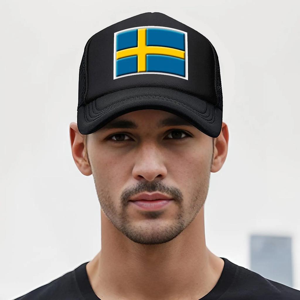 Schweden 3D Flagge Baseballkappe Herren große Größe Hut Luxus Kappe Luxus Herrenkappe Sonnenhut Baseball Für Herren Damen