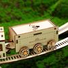 Electric Train 3D Puzzle Figure-Eight Wooden Toy: DIY Educational Creative Kit